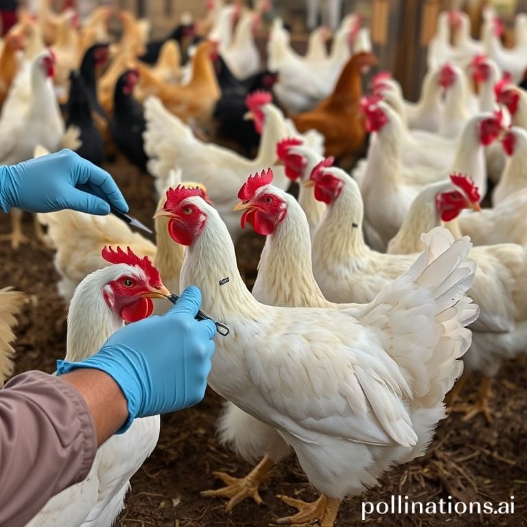 how to mark chickens for identification